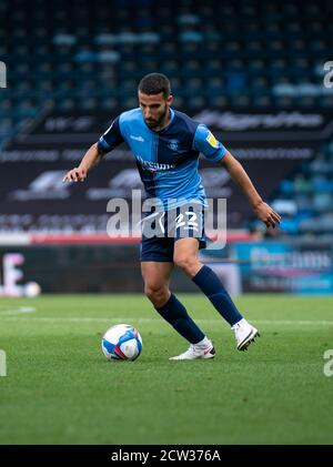 High Wycombe, Royaume-Uni. 26 septembre 2020. Nick Freeman de Wycombe Wanderers lors du match de championnat Sky Bet entre Wycombe Wanderers et Swansea City à Adams Park, High Wycombe, Angleterre, le 26 septembre 2020. Photo de Liam McAvoy. Crédit : Prime Media Images/Alamy Live News Banque D'Images