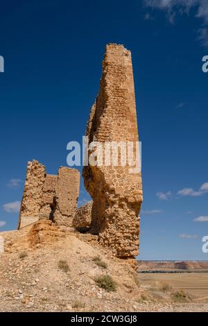 Castillo de Montuenga de Soria, Castillo de los Padilla, Montuenga de Soria, Comarca de Arcos de Jalón, Soria, comunidad autónoma de Castilla y Leó Banque D'Images