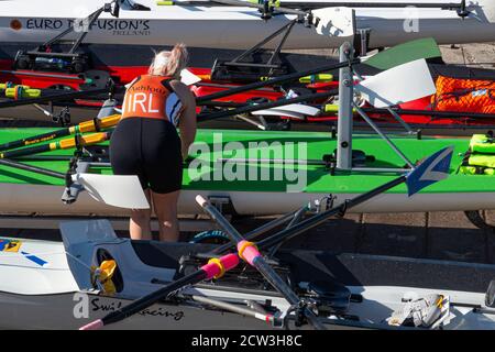 Irish Offshore Rowing Championships, Portmagee, Comté de Kerry, Irlande, septembre 2020 Banque D'Images