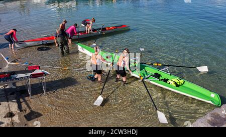 Irish Offshore Rowing Championships, Portmagee, Comté de Kerry, Irlande, septembre 2020 Banque D'Images