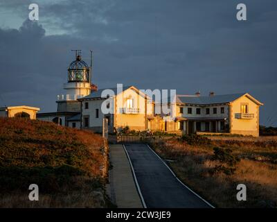 faro de Estaca de Bares, Mañon, la Coruña, Galice, Espagne Banque D'Images