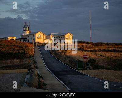 faro de Estaca de Bares, Mañon, la Coruña, Galice, Espagne Banque D'Images