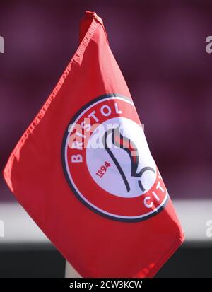 Ashton Gate Stadium, Bristol, Royaume-Uni. 27 septembre 2020. Championnat de football de la Ligue anglaise de football, Bristol City contre Sheffield mercredi; drapeau de coin de Bristol City crédit: Action plus Sports/Alamy Live News Banque D'Images