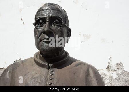 Dr Francisco Fulgencio Andrade Statue, Funchal, Madeirapose, p Banque D'Images