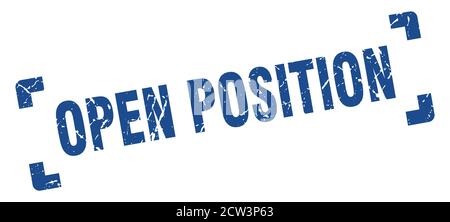 affiche de position ouverte. affiche carrée de grunge sur fond blanc Illustration de Vecteur