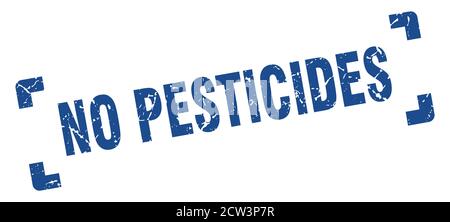 pas de tampon de pesticides. signe de grunge carré sur fond blanc Illustration de Vecteur