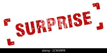 timbre surprise. signe de grunge carré sur fond blanc Illustration de Vecteur