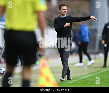 Karlsruhe, Allemagne. 27 septembre 2020. L'entraîneur Christian Eichner (KSC) se présente. GES/football/2ème Bundesliga: Karlsruher SC - VfL Bochum, 09/27/2020 football/Soccer: 2ème Ligue allemande: Karlsruhe vs Bochum, Karlsruhe, 27 septembre 2020 | usage dans le monde crédit: dpa/Alay Live News Banque D'Images