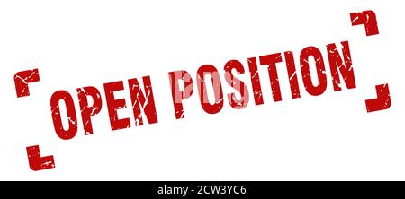 affiche de position ouverte. affiche carrée de grunge sur fond blanc Illustration de Vecteur
