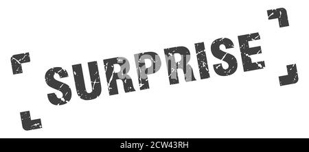 timbre surprise. signe de grunge carré sur fond blanc Illustration de Vecteur