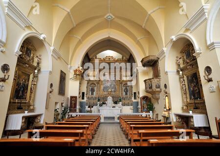 Italie, Basilicate, Matera, église de Santa Chiara intérieur Banque D'Images