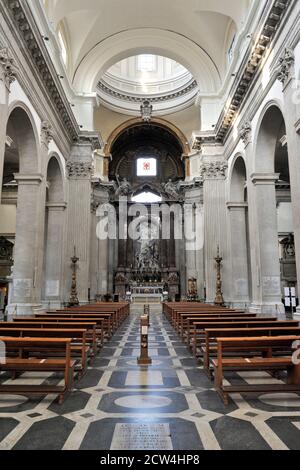 Italie, Rome, église de San Giovanni Battista dei Fiorentini intérieur Banque D'Images