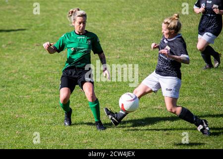 Port Talbot Town v Aberystwyth Town, chemin Victoria, dans la Welsh Premier Women's League, le 27 septembre 2020. Lewis Mitchell/PTT/YCPD. Banque D'Images