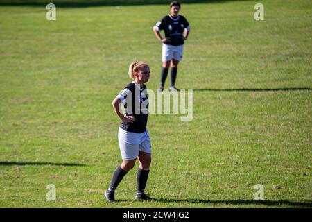 Port Talbot Town v Aberystwyth Town, chemin Victoria, dans la Welsh Premier Women's League, le 27 septembre 2020. Lewis Mitchell/PTT/YCPD. Banque D'Images