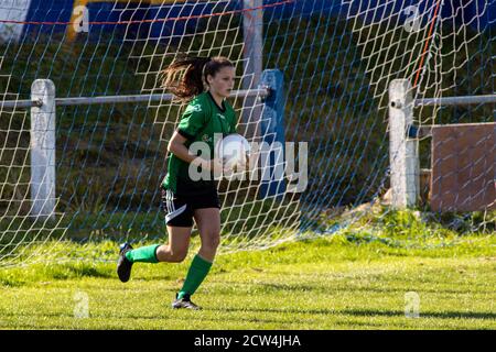 Port Talbot Town v Aberystwyth Town, chemin Victoria, dans la Welsh Premier Women's League, le 27 septembre 2020. Lewis Mitchell/PTT/YCPD. Banque D'Images