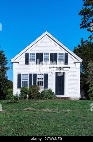 Charmant ancien Cape Cod Salt box House. Banque D'Images