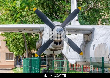 Gros plan sur les lames de l'ancien avion. Banque D'Images