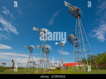 Texas, Lubbock, American Wind Power Centre, musée du moulin à vent Banque D'Images