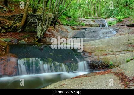 Belle crique dans le Parc naturel de Montseny (Catalogne, Espagne) Banque D'Images