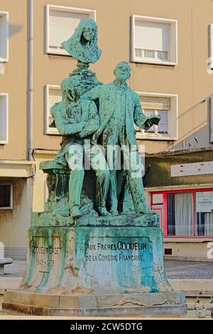 Monument aux frères Coquelin à Boulogne-sur-Mer, Oise, Frqnce Banque D'Images