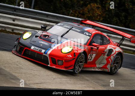 Nurburg, Allemagne. 27 septembre 2020. 25 Grossmann Bjorn (Ier), Trummer Simon (Ier), Hirschi Jonathan (Ier), Ludwig Luca (Ier), Octane126, Ferrari 488 GT3, action pendant les 2020 24 heures de Nurburgring, sur le N..rburgring Nordschleife, du 24 au 27 septembre 2020 à Nurburg, Allemagne - photo Florent Gooden / DPAI / DFP / crédit: Gruppo Editoriale LiveMedia/Alay Live News Banque D'Images