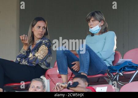 Milan, Italie. 5 septembre 2020. Milan, Italie, 05 septembre 2020, il CT della Nazionale Femminile Italiana Milena Bartolini in tribuna al Vismara per assistere alla partita au cours de l'AC Milan vs Pink Bari - Championnat italien de football série A Women Championship - Credit: LM/Francesco Scaccianoce Credit: Francesco Scaccianoce/LPS/ZUMA Wire/Alay Live News Banque D'Images