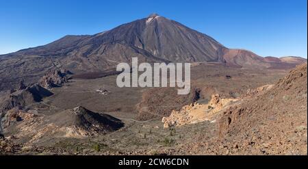 Tenerife - vue sur le parc national de Teide depuis Flanc ouest de la montagne Montana de Guajara Banque D'Images