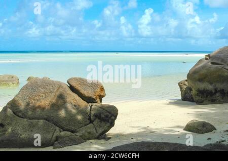 Plage, Victoria, île de Mahé, Seychelles Banque D'Images