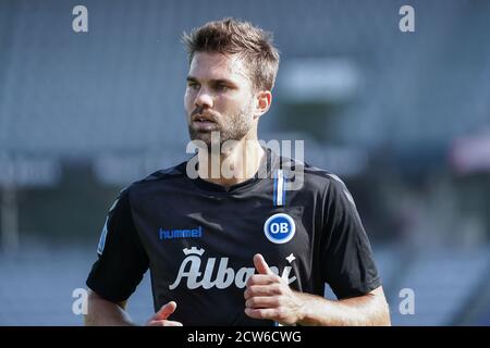 Aarhus, Danemark. 27 septembre 2020. Jorgen Skjelvik d'OB vu pendant le match 3F Superliga entre Aarhus GF et Odense Boldklub au parc Ceres d'Aarhus. (Crédit photo : Gonzales photo/Alamy Live News Banque D'Images