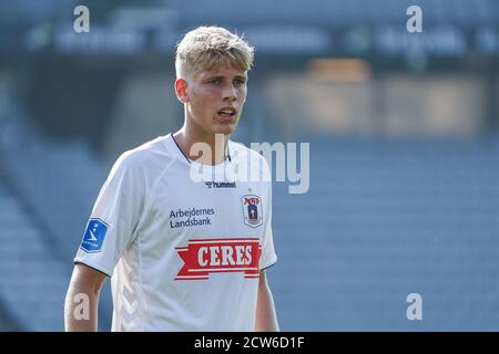 Aarhus, Danemark. 27 septembre 2020. Albert Groenbaek d'AGF vu pendant le match 3F Superliga entre Aarhus GF et Odense Boldklub au parc Ceres d'Aarhus. (Crédit photo : Gonzales photo/Alamy Live News Banque D'Images