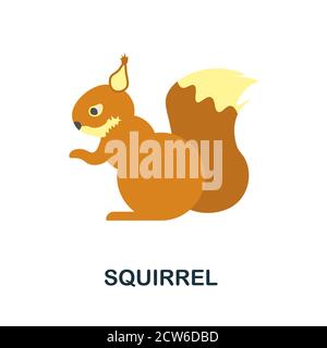 Icône écureuil. Élément simple de la collection automne. Icône Creative Squirrel pour la conception Web, les modèles, les infographies et plus encore Illustration de Vecteur