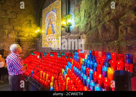 L'abbaye de Sta Maria à Montserrat, Barcelone, Espagne Banque D'Images