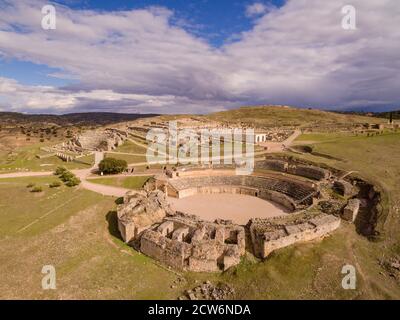 Anfiteatro de Segóbriga, parque arqueológico de Segóbriga, Saelices, Cuenca, Castilla-la Mancha, Espagne Banque D'Images