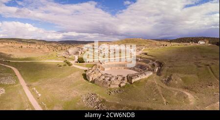 Anfiteatro de Segóbriga, parque arqueológico de Segóbriga, Saelices, Cuenca, Castilla-la Mancha, Espagne Banque D'Images