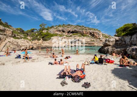 Caló des Marmols, Santany, Majorque, Iles baléares, Espagne Banque D'Images