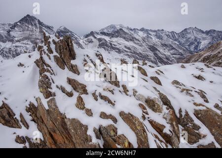 Puerto Viejo de Bielsa, Huesca, Aragón, cordillera de los Pirineos, Espagne Banque D'Images