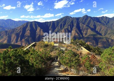 Temple Yulong Zhengjue Lijiang Yunnan Banque D'Images