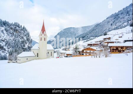 Gramais - le plus petit village d'Autriche en paysage d'hiver, Lechtal, Reutte Banque D'Images