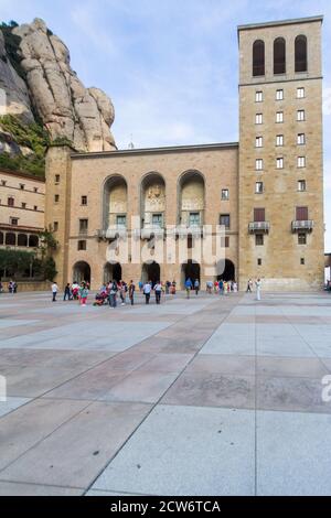 L'abbaye de Sta Maria à Montserrat, Barcelone, Espagne Banque D'Images