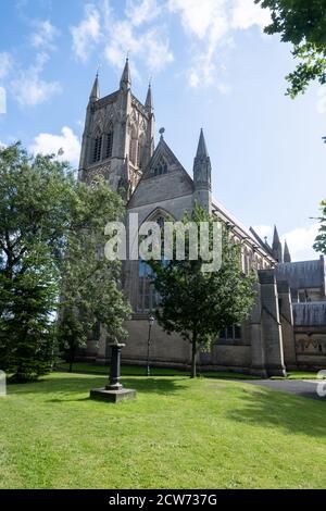 Extérieur de l'église St Peters à Bolton Lancashire juillet 2020 Banque D'Images