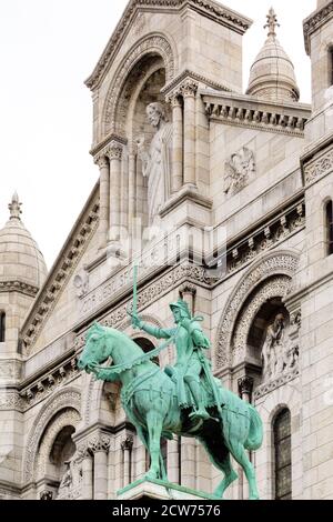 Façade partielle du Sacré coeur à Paris Banque D'Images