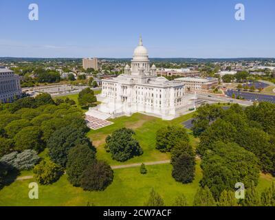 Rhode Island State House de style néoclassique dans le centre-ville de Providence, Rhode Island RI, États-Unis. Ce bâtiment est le capitole de l'État de Rhode Island. Banque D'Images