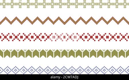 Éléments de conception jacquard. Illustration vectorielle isolée sur fond blanc Illustration de Vecteur