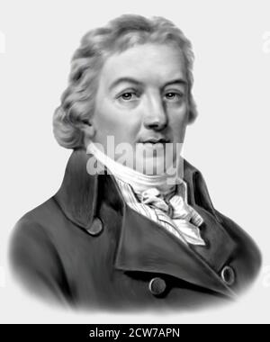 Edward Jenner 1749-1823 médecin chirurgien scientifique anglais Banque D'Images