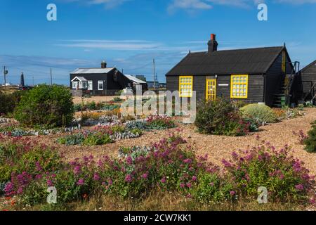 Angleterre, Kent, Dungeness, Prospect Cottage, l'ancien domicile du réalisateur Derek Jarman Banque D'Images