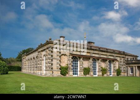 North colonnade hall Houghton Hall North Norfolk Angleterre Banque D'Images