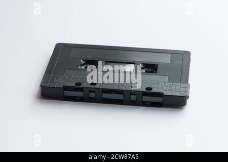 Cassette en plastique rétro des années 70 80 90. Concept de l'histoire de la musique. Banque D'Images