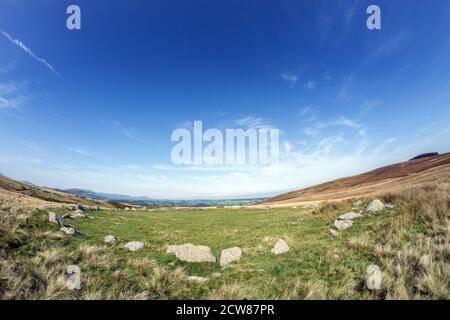 The Cockpit Stone Circle, Barton Fell, Cumbria Royaume-Uni Banque D'Images