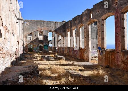 28/09/2020 l'usine abandonnée de San Joaquin à Nerja, Malaga, Espagne.Propriété originelle du marquis de Tous, cette usine a été construite en 1884 par un Banque D'Images