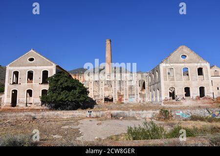 28/09/2020 l'usine abandonnée de San Joaquin à Nerja, Malaga, Espagne.Propriété originelle du marquis de Tous, cette usine a été construite en 1884 par un Banque D'Images